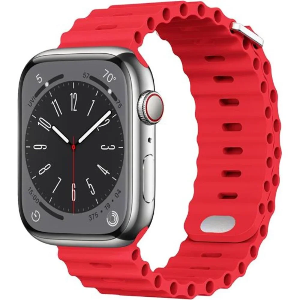 Sport Soft Silicone Compatible with Apple Watch Ocean Band Wristband Ultra 9 8 7